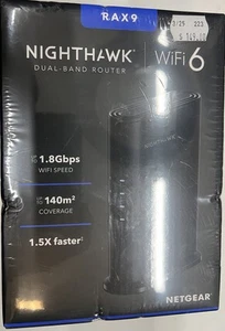 Netgear Nighthawk WiFi 6 AX1800 Router (RAX9-100AUS) - New - Picture 1 of 6