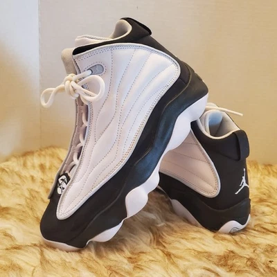 Zapatos Jordan Pro Fuertes Grandes Niños Blanco-Negro Tinte Negro DC7911-105 Talla 6.5Y Foto 1 de 4