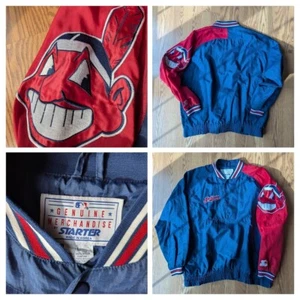 RARE! Vntg STARTER Genuine MLB Merchandise Cleveland Indians Large Chief Wahoo! - Picture 1 of 10