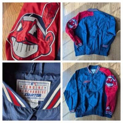 RARE! Vntg STARTER Genuine MLB Merchandise Cleveland Indians Large Chief Wahoo! - Image 1 of 4