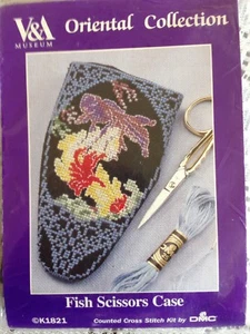 V & A Museum Fish Scissors Case counted cross stitch kit, sealed - Picture 1 of 2