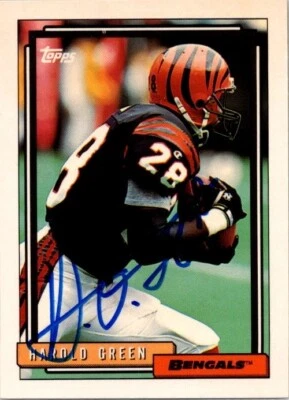 1992 -Harold Green- Topps Autograph/Signed/Auto Football Card #554 Bengals - Image 1 of 2
