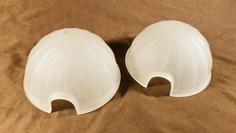 Lot of 2 Vintage Antique Art Deco Glass Slip Shade For Chandelier Or Sconce Cover
