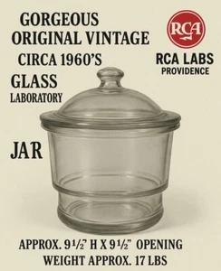 Circa 1960s RCA Labs Providence Large Glass Laboratory Desiccator Jar – Vacuum - Picture 1 of 12