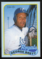 1989 O-Pee-Chee Canadian Box Bottom Card #A George Brett Kansas City Royals