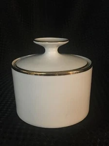 Winterling Bavaria Porzellan Roslau Gold Weiß Schale mit Deckel 3,5”x 3,5” Vintage - Bild 1 von 11