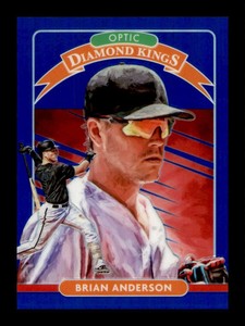 2020 Donruss Optic Blue Prizm Brian Anderson #6 Short Print SP Miami Marlins /75