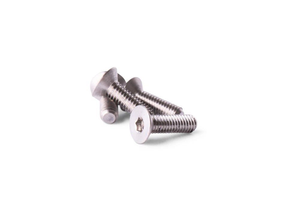 ACER RACING M3x10 Titanium Screws Flat Head 4 pieces 6AL4V Aerospace Grade - M3x10 Bolts