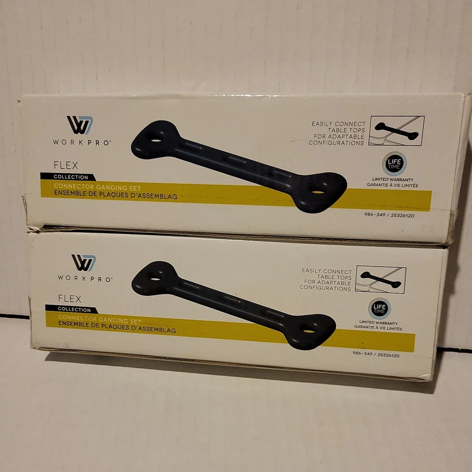 WorkPro Black Flex Collection Ganging Connector Set - Connect Table Tops 2 Boxes - Image 1 of 1