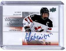 Alexis Lafreniere 2019-20 Upper Deck Ultimate Collection Signatures (JuBe)