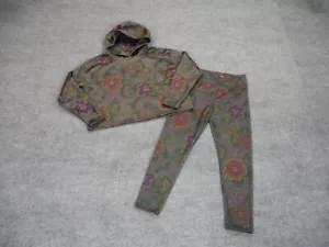 Ralph Lauren Polo Girls Large Hoodie Leggings Set Paisley Green Pony Fleece - Picture 1 of 24