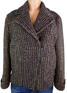 Chaqueta French Connection Multicolor Tejida Espiga Cremallera Frontal Talla 6 - Imagen 1 de 8