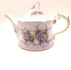 Beautiful Lavander Flowered Musical Porcelain Tea Pot - Beethoven's Fur Elise