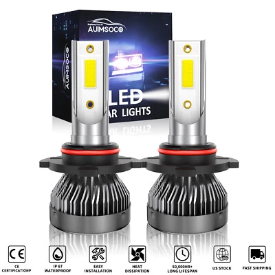 For 1990-1999 Chevrolet K1500 K2500 K3500 LED Headlight Bulbs White Hi Beam Kit - Image 1 of 4