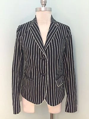 Blazer GAP Academy Azul Marino Blanco Chaqueta a Rayas Excelente S 4 Carrera Informal Foto 1 de 4