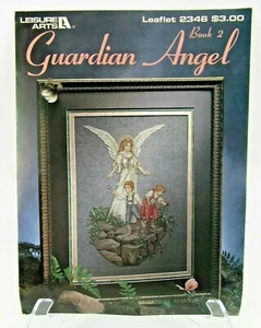 Vintage Counted Cross Stitch Guardian Angel Pattern Book 2 By Leisure Arts - Picture 1 of 2