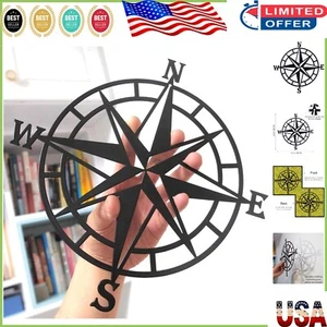 Versatile 11-Inch Nautical Compass Wall Hanging Art for Living Room or Office - Picture 1 of 9