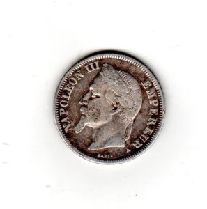 NAPOLEON III 2 FRANCS 1867 A PARIS ARGENT SILVER - Picture 1 of 2