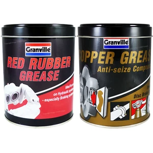Granville Car Hydraulic System Red Rubber Grease + Anti Seize Copper Grease Tub - Picture 1 of 5