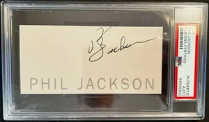 PHIL JACKSON SIGNED AUTOGRAPHED CUT CHICAGO BULLS LA LAKERS PSA/DNA SLABBED COA - Picture 1 of 1