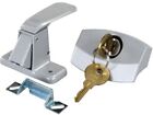 JR Products 10805 Coleman Locking Camper Latch Alloy Steel, Painted Silver
