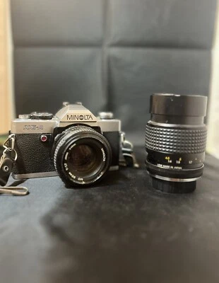 Minolta XG-A Camera With 50mm Lens & K-Mart 135mm Telescopic Focal lens SEE DESC - Image 1 of 4