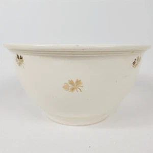 Vintage Homer Laughlin Küche Kraft große Rührschüssel Creme mit Gold Blumen - Bild 1 von 9