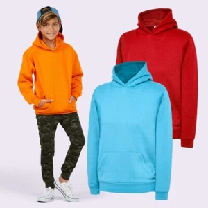 Children's Hooded Sweatshirt by Uneek UC503 Unisex Hoodie -12 Colours - 2-13 Yrs - Picture 1 of 22