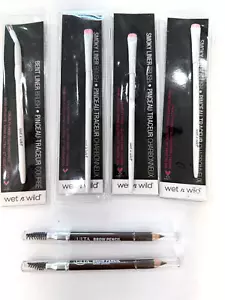 Wet n Wild Smoky Liner, Bent Liner Brush Bundle with Ulta Brow Pencils NEW - Picture 1 of 5