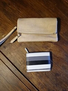 Wristlet Wallet And Trifold Wallet NNT Beige And Blacknwhite. convenient - Picture 1 of 19
