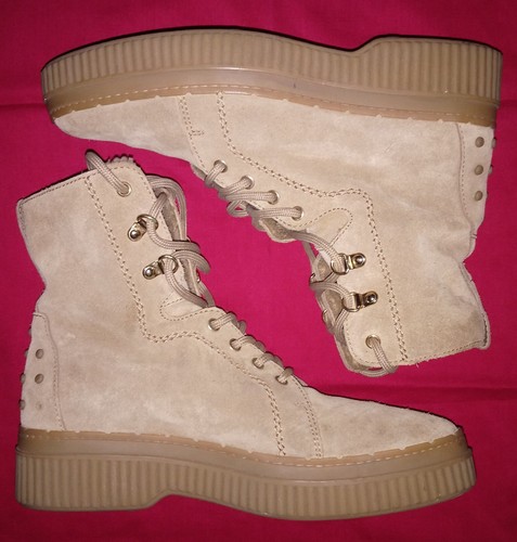 TOD’S Stivaletti donna stringati Tod's in pelle scamosciata effetto UK 8 EU41 US 10