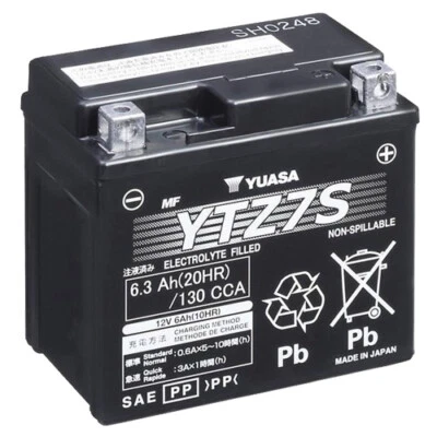 Battery For Honda CBR 125 RW 80mph JC39B 2010 Yuasa YTZ7S AGM Enclosed - Image 1 of 3