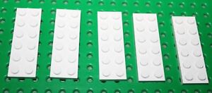 Lego 5 White Plate 2x6 ref 3795/sets 8037.8088.8096.6982.6990.10196.4841.10173