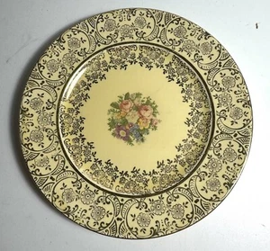 Vintage 22 kt Gold Royal China Warranted Plate By Edwin M Knowles China Co USA - Picture 1 of 9