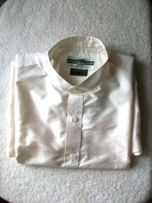 男式“香港设计师/香港 100% 泰国丝绸白色正装衬衫”2XL / 新旧 — 第 1/4 张图片