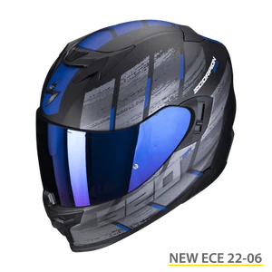 Motorrad Integralhelm Scorpion Exo 520 EVO MAHA blu helmet ECE-2206 - Bild 1 von 1
