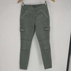 Girls Size 12 Cargo Pants  Justice Green Sz Large - Picture 1 of 6