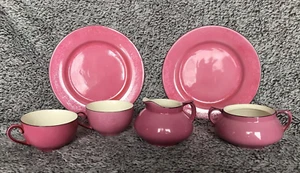 Crown Ducal Ware Inghilterra Tazze da tè in ceramica vintage, piattini, crema zucchero RARO - Foto 1 di 14