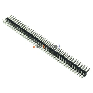3 Stck. 2,54 mm 2 x 40 Pin Stecker Doppelreihig Rechter Winkel Pin Kopfzeilenleiste - Bild 1 von 6
