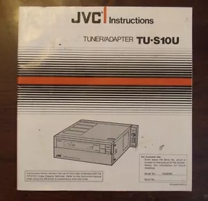 JVC Instructions Tuner/Adapter TU-S10U Manual - Picture 1 of 1