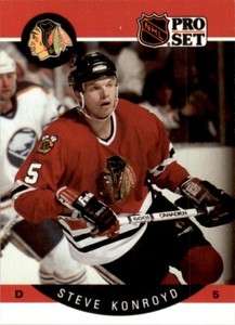 Steve Konroyd 1990-91 Pro Set #52 Chicago Blackhawks