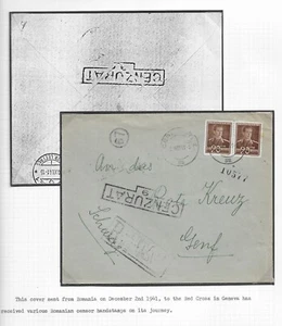 Romania 1941 Censored Cover to Red Cross, Geneva - Picture 1 of 4