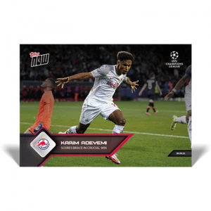2021 TOPPS NOW UCL #41 KARIM ADEYEMI - SCORES BRACE IN CRUCIAL WIN - Picture 1 of 2
