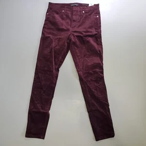 Jeans skinny Banana Republic donna vita media velluto a coste bordeaux taglia vita 30 - Foto 1 di 10