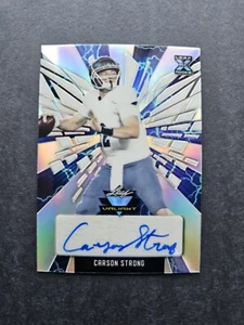 2022 Leaf Valiant Carson Strong 🔥 Blue Crystal SSP #d 1 OF 4! Rookie Autograph - Picture 1 of 4