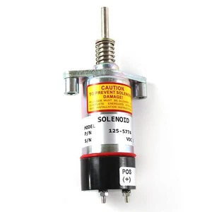 125-5774 Fuel Shut Off Solenoid 24V for Caterpillar 3204 3304 3304B 3306 3306B - Picture 1 of 6