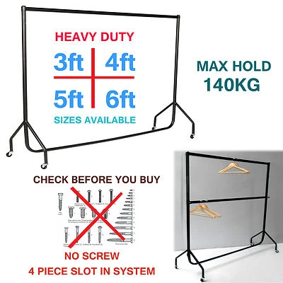 SHOPFITTINGS UK LTD Clothes Garment Rail Shop Dress Display Stand Rack Heavy Duty Metal 3 4 5 6 FT