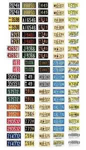 1/25 scale model car assorted USA New Jersey license plates state tags 1:25 - Picture 1 of 1