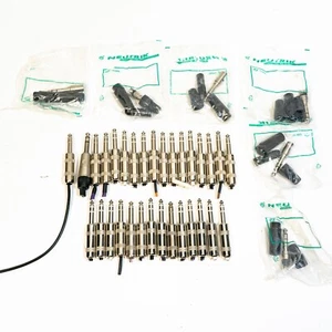 1/4" TRS Male Barrel Connectors Adapters - Set of 37 - Foto 1 di 4