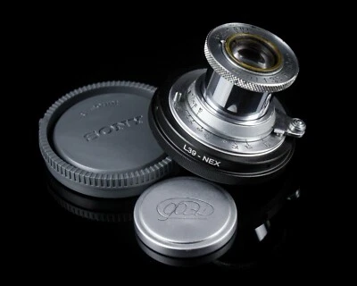 INDUSTAR - 10 FED Lens f 3.5/50 mm Copy Leica Mount m39 - Sony Nex E-mount - Image 1 of 4
